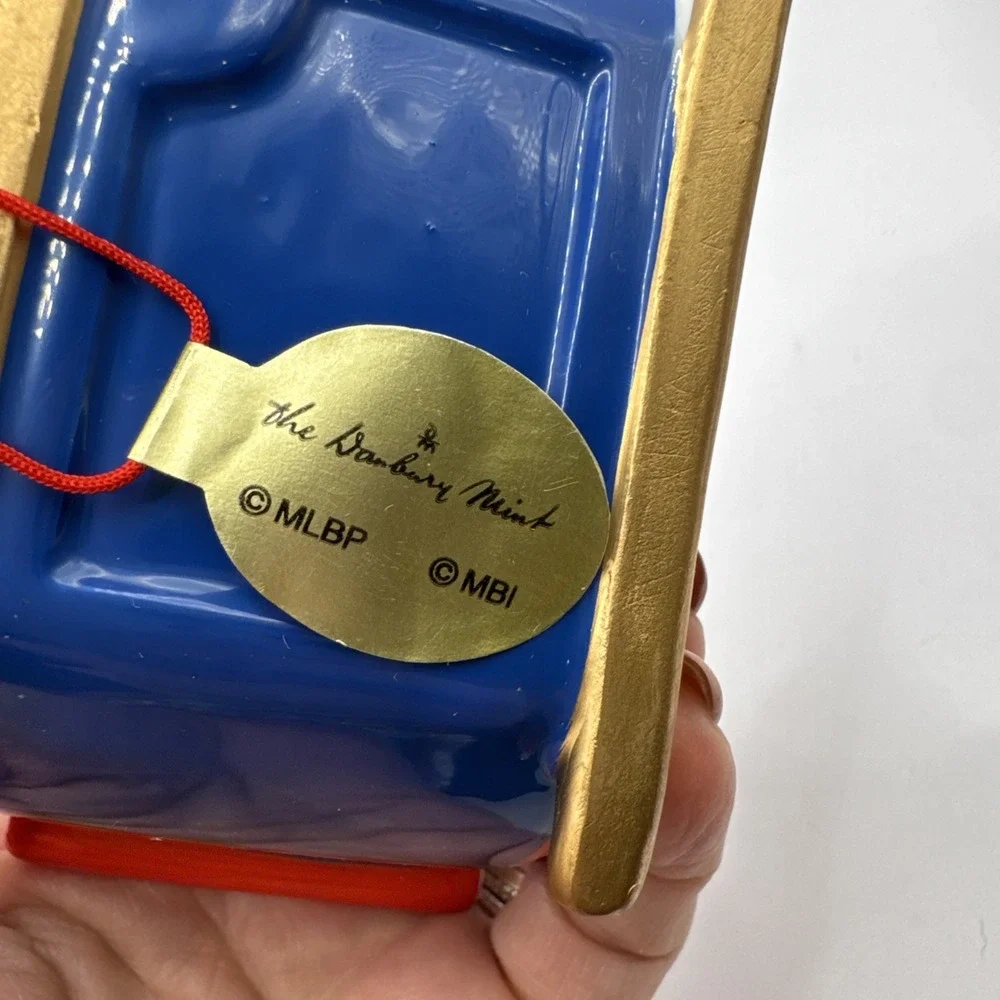 2008 Danbury Mint‎ Chicago Cubs Christmas Ornament w/Tag, Santa & Sleigh